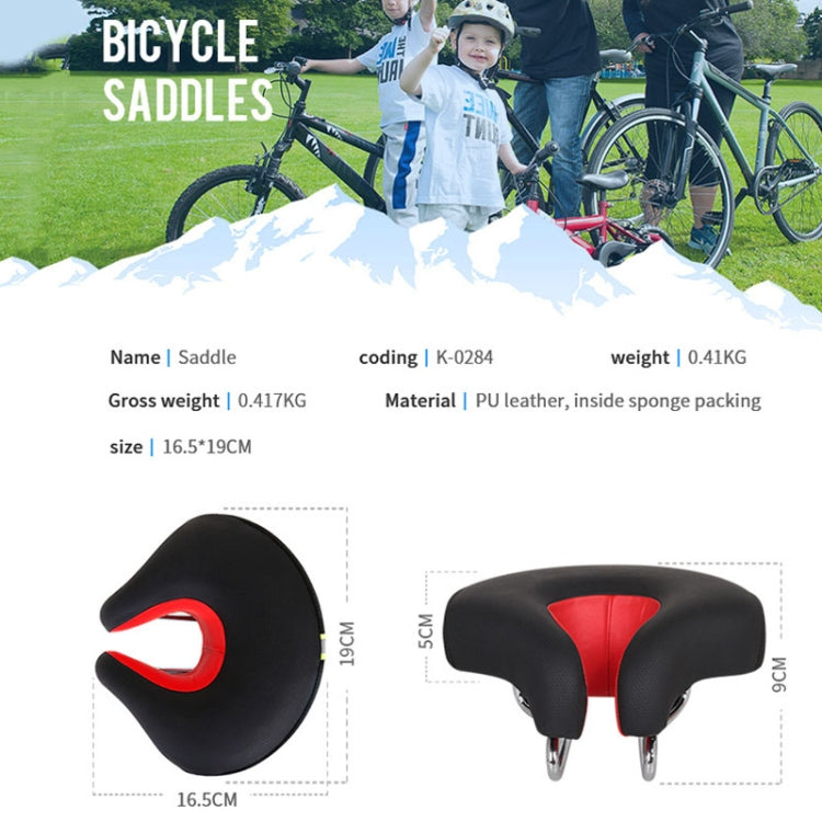 Seamless Bicycle Seat Mountain Bike Thick Soft Padding (Green)