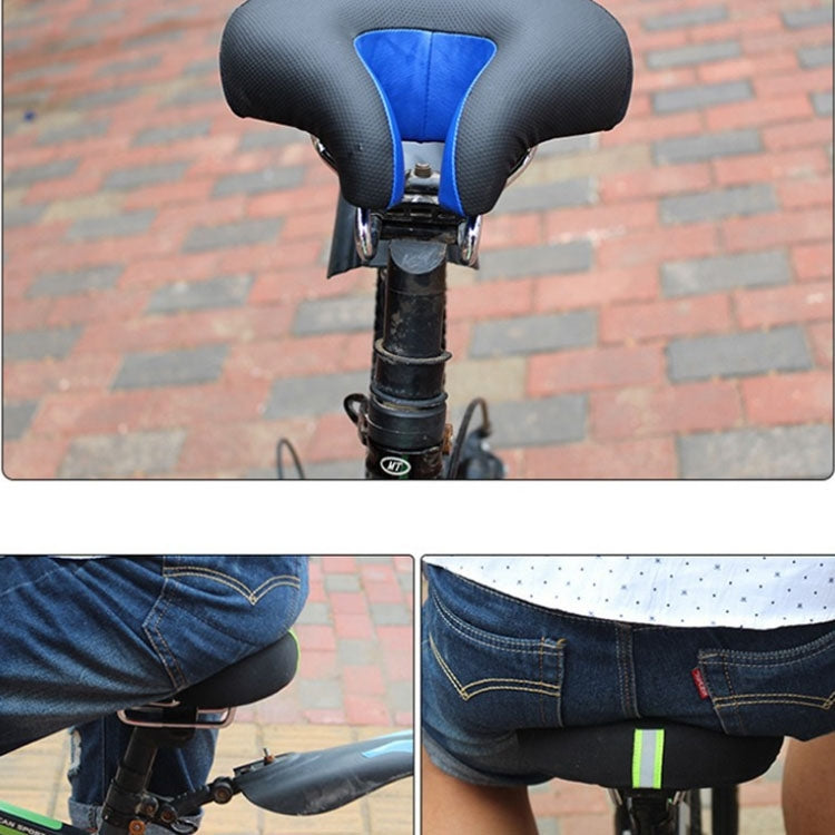 Seamless Bicycle Seat Mountain Bike Thick Soft Padding (Green)