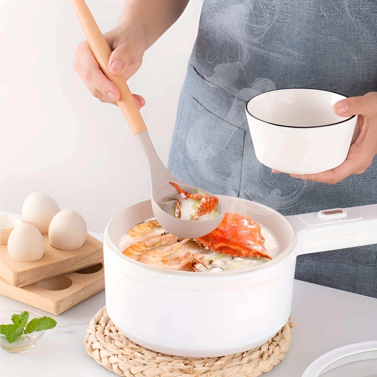 Twelve-Piece Silicone Kitchen Utensil Set with Bamboo Grips - Souliia