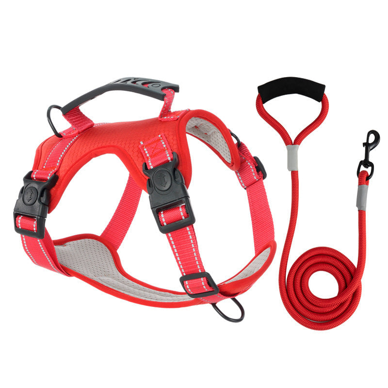HappyPaw Cushioned No-Pull Harness — Integrated Top Handle, Padded Straps