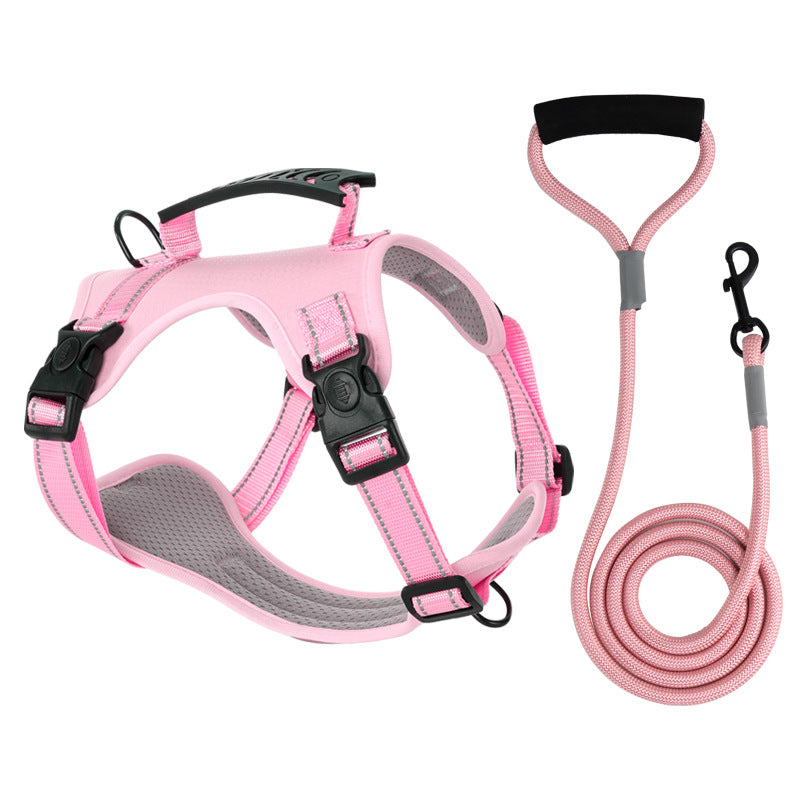 HappyPaw Cushioned No-Pull Harness — Integrated Top Handle, Padded Straps
