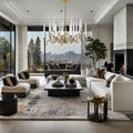 Novara Crystal Candle Chandelier — Gold or Chrome Finish Option