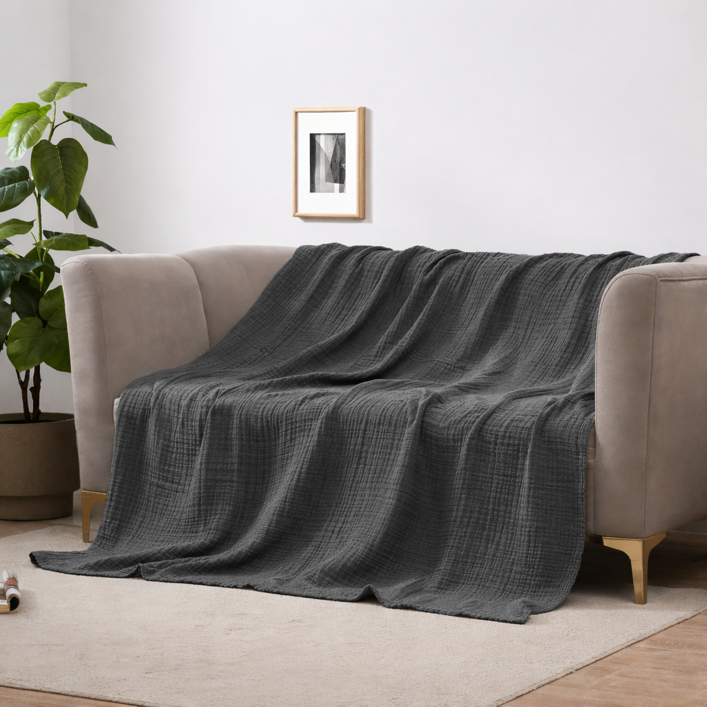 Cloudsoft Four-Layer Cotton Blanket — Soft, Breathable Weave