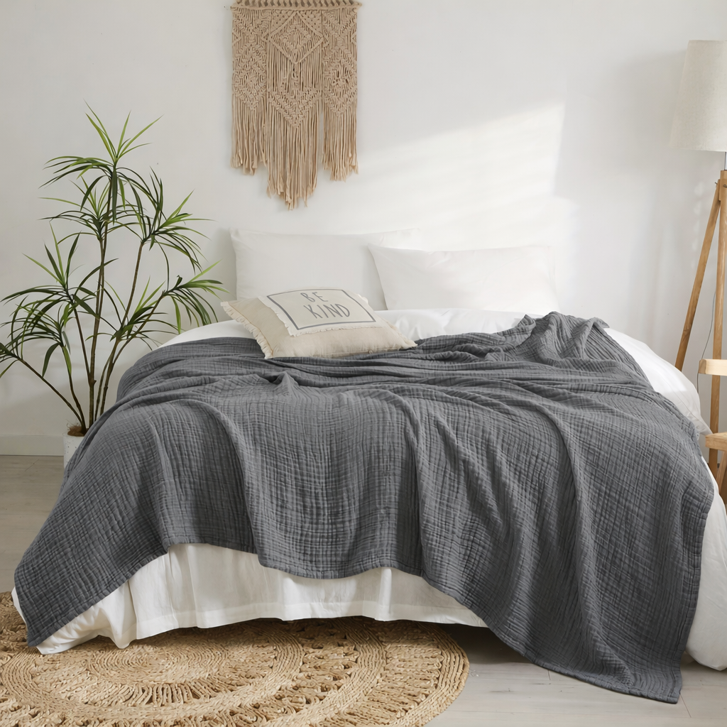 Cloudsoft Four-Layer Cotton Blanket — Soft, Breathable Weave