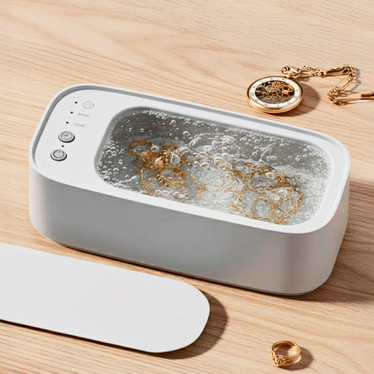 Ultrasonic Cleaning Device | Gentle, Efficient & Versatile for Jewelry, Glasses, Watches, and Dentures