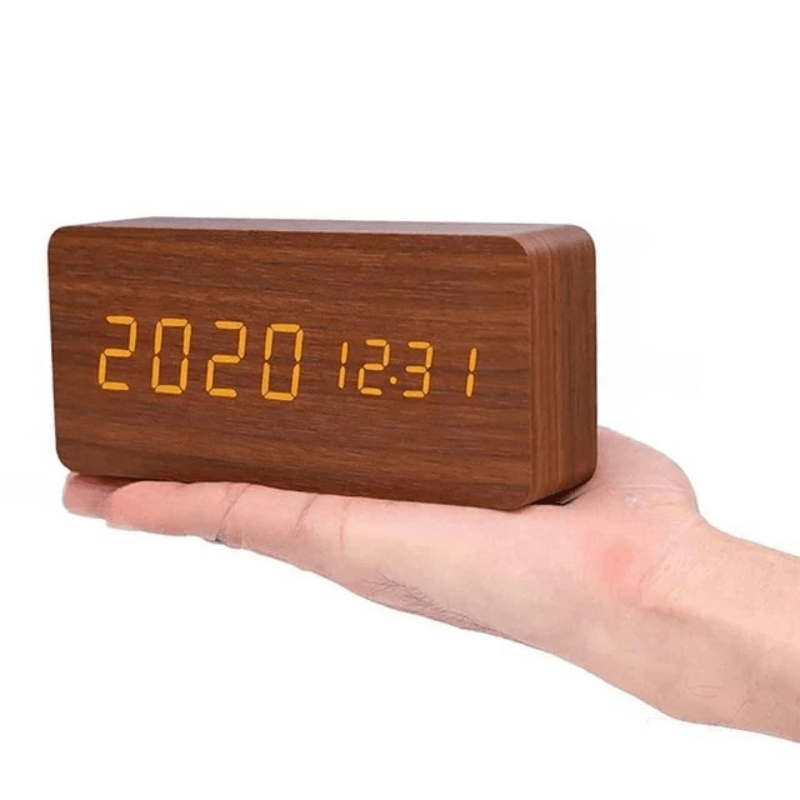 Voice-Activated LED Clock for Any Room - LumaWood Design - Souliia