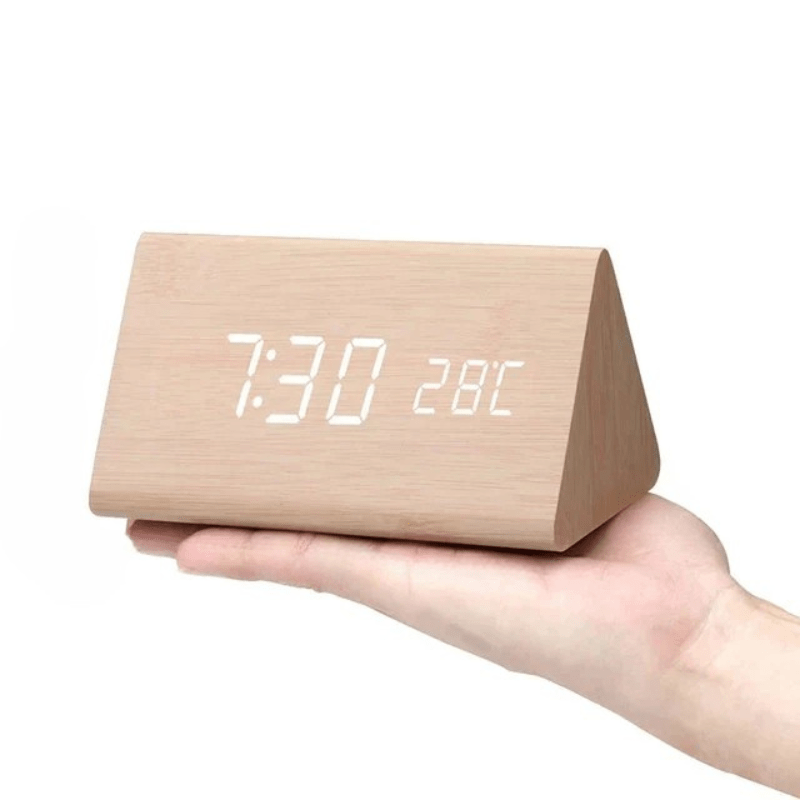 Voice-Activated LED Clock for Any Room - LumaWood Design - Souliia