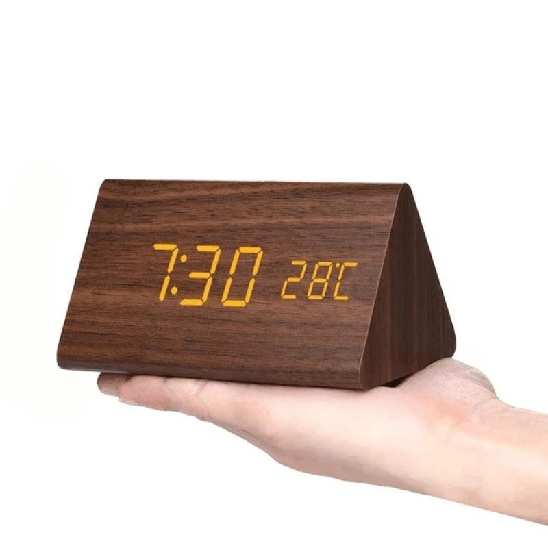 Voice-Activated LED Clock for Any Room - LumaWood Design - Souliia