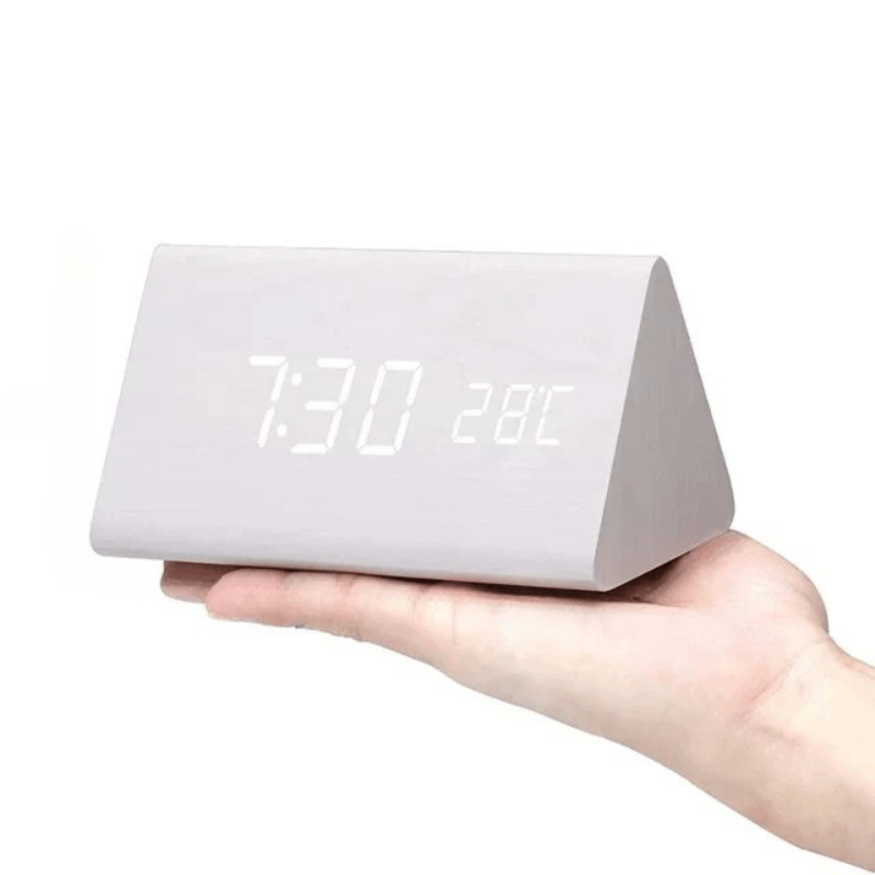 Voice-Activated LED Clock for Any Room - LumaWood Design - Souliia