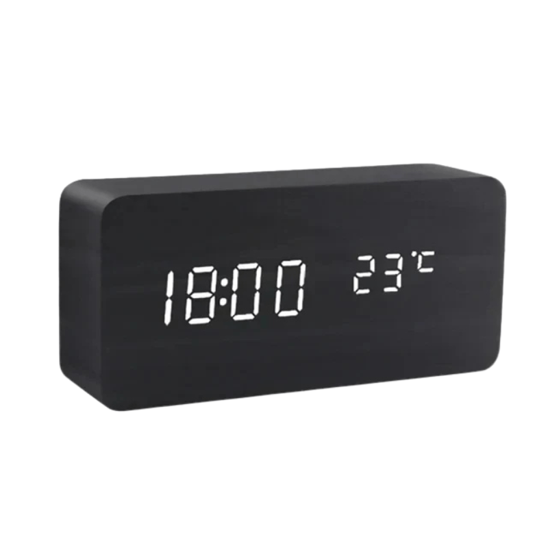 Voice-Activated LED Clock for Any Room - LumaWood Design - Souliia