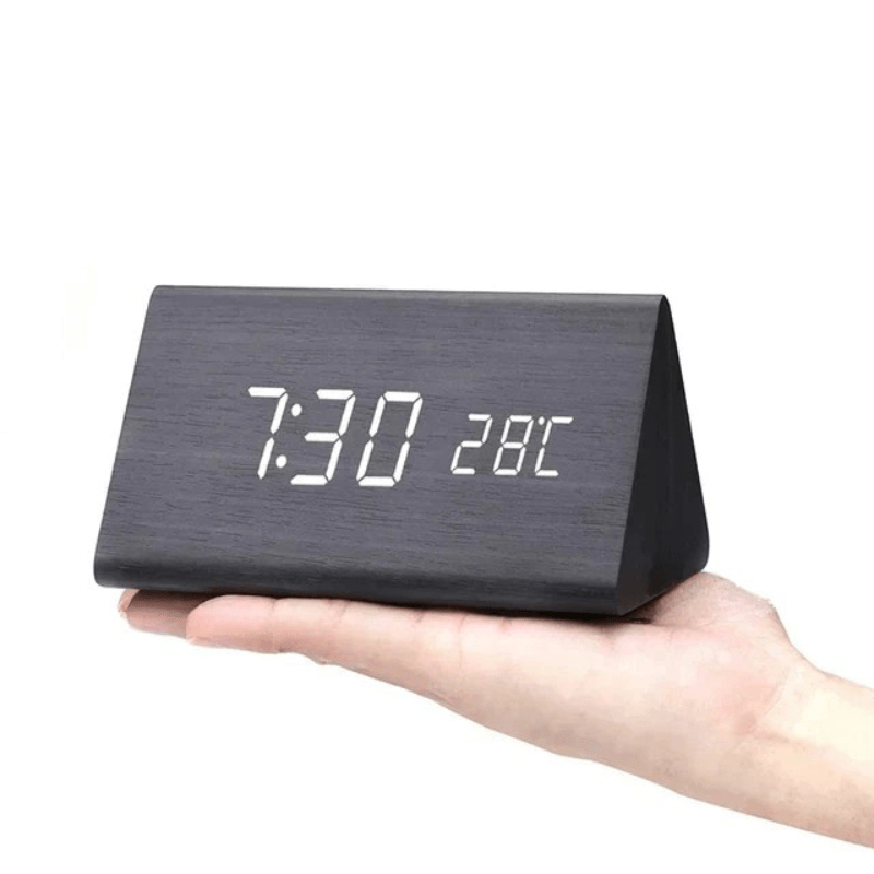 Voice-Activated LED Clock for Any Room - LumaWood Design - Souliia