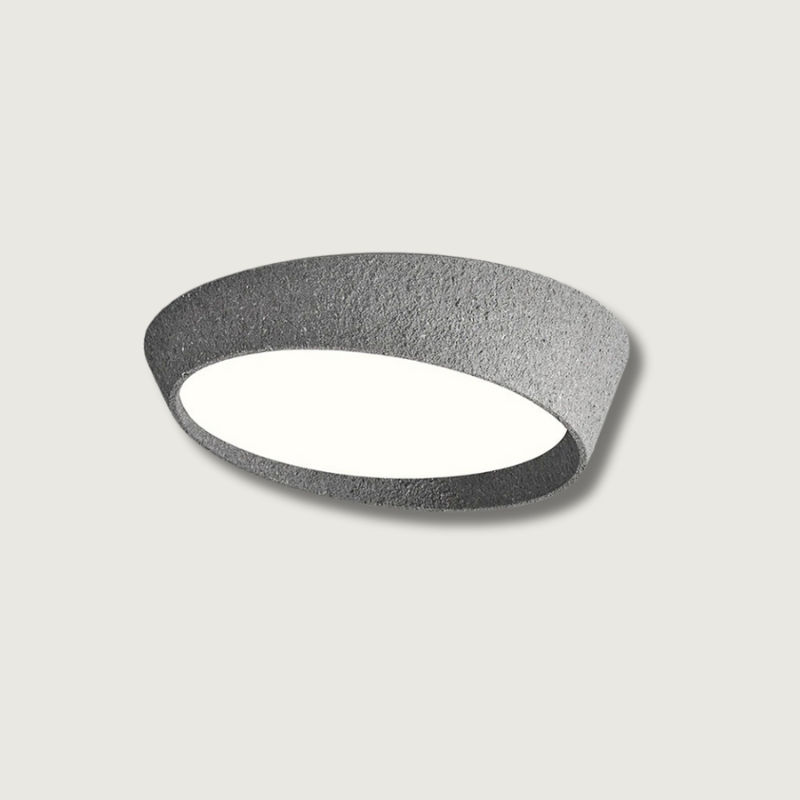 NovaLume LED Ceiling Light Fixture — Hand Molded Shade, Warm Glow