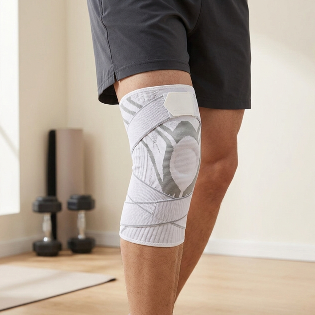 Flexible Gel Core Compression Knee Sleeve — Breathable Support, Impact Cushioning, Active Comfort