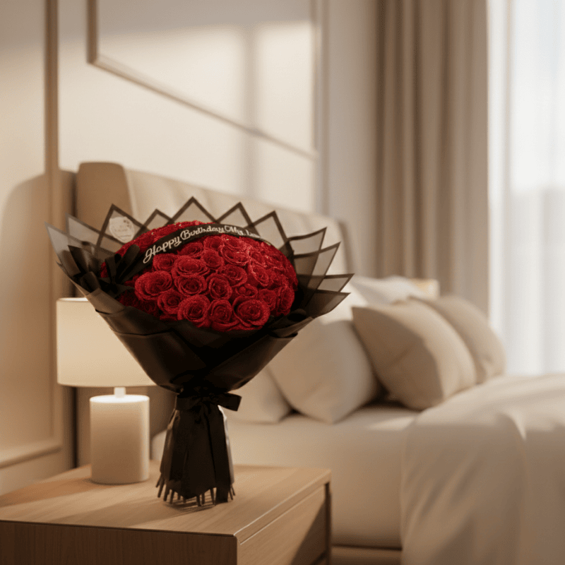 LoveGlow Rosalune Eternal Rose — Preserved Bloom, Maintenance-Free Display