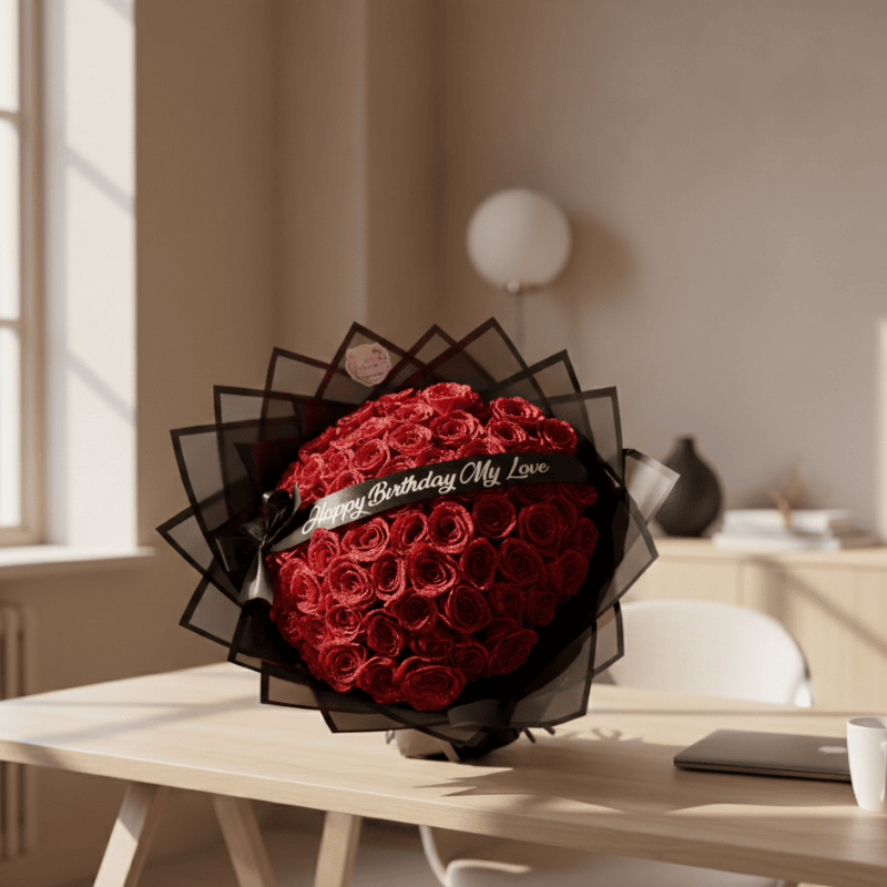 LoveGlow Rosalune Eternal Rose — Preserved Bloom, Maintenance-Free Display