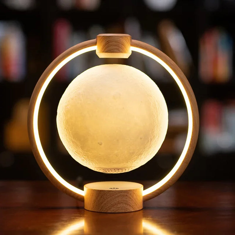Multicolor Magnetic Levitating Moon Lantern — 3D Lunar Lamp