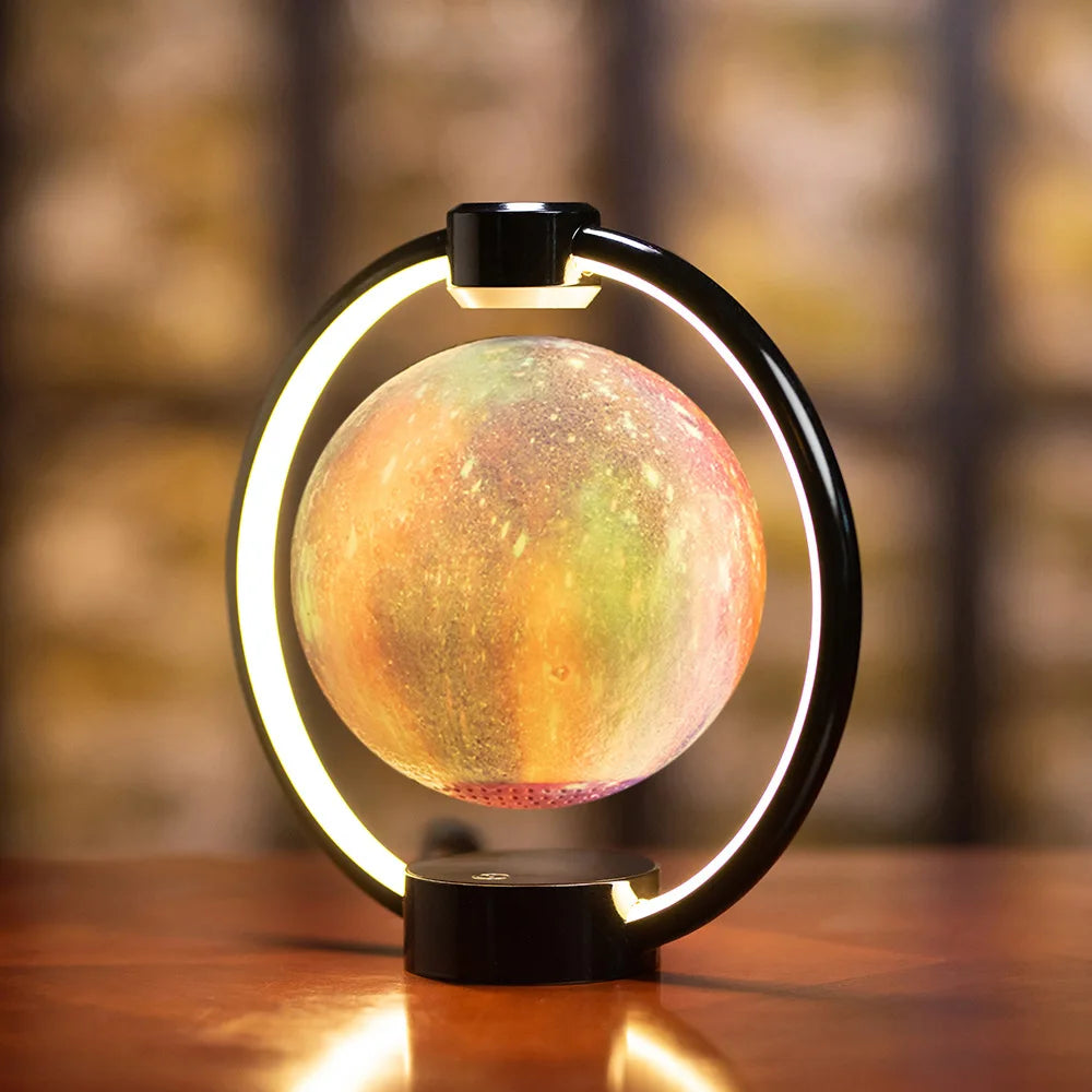 Multicolor Magnetic Levitating Moon Lantern — 3D Lunar Lamp
