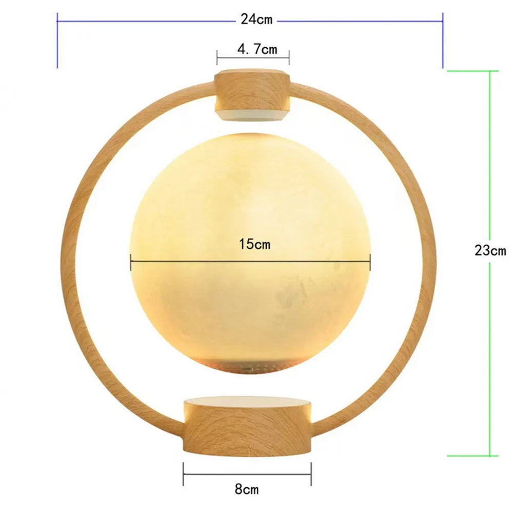 Multicolor Magnetic Levitating Moon Lantern — 3D Lunar Lamp
