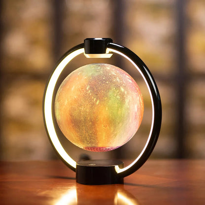 Multicolor Magnetic Levitating Moon Lantern — 3D Lunar Lamp