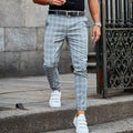 Vintage Checkered Pants — Casual Style, Outside Pockets