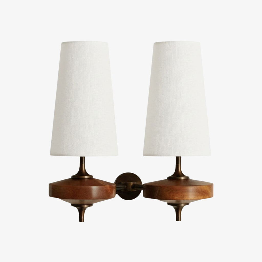 Rowan Retro Fabric Shade Wall Sconce – Classic Fabric Lighting For Bedroom | Souliia