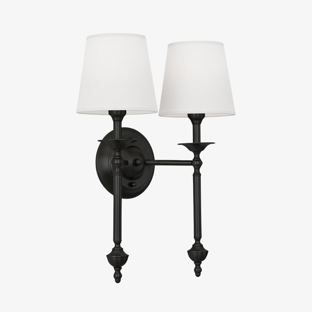 Rowan Fabric Shade Wall Sconce in Antique Copper - Vintage Luxury Light for Interiors | Souliia