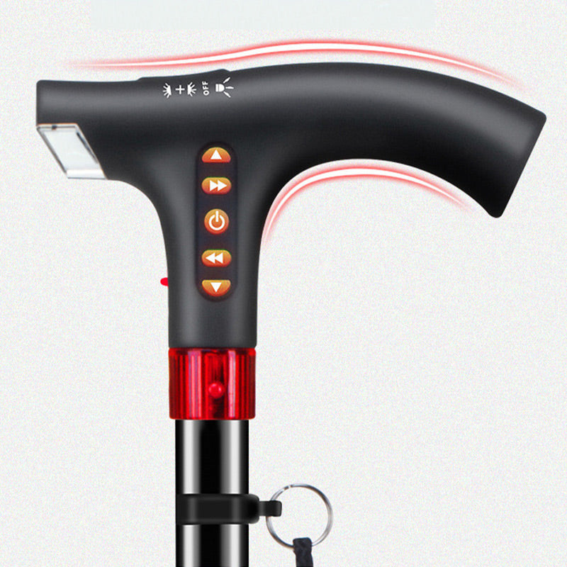 Intelligenter Gehstock für Senioren — LED-Licht und Radio