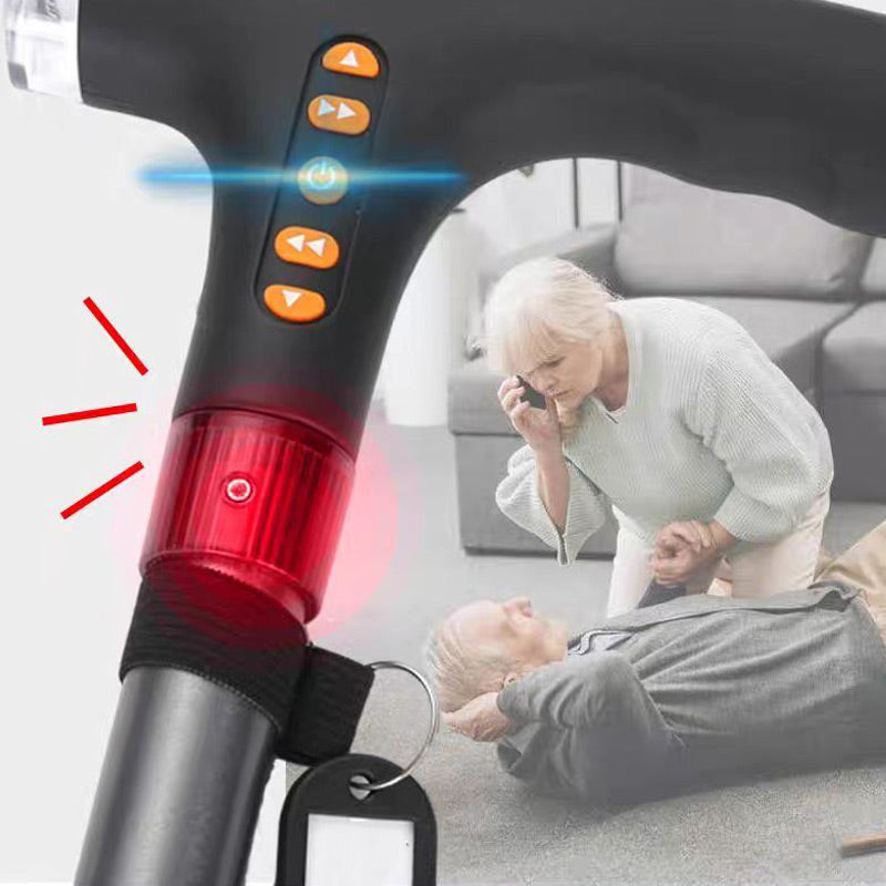 Intelligenter Gehstock für Senioren — LED-Licht und Radio