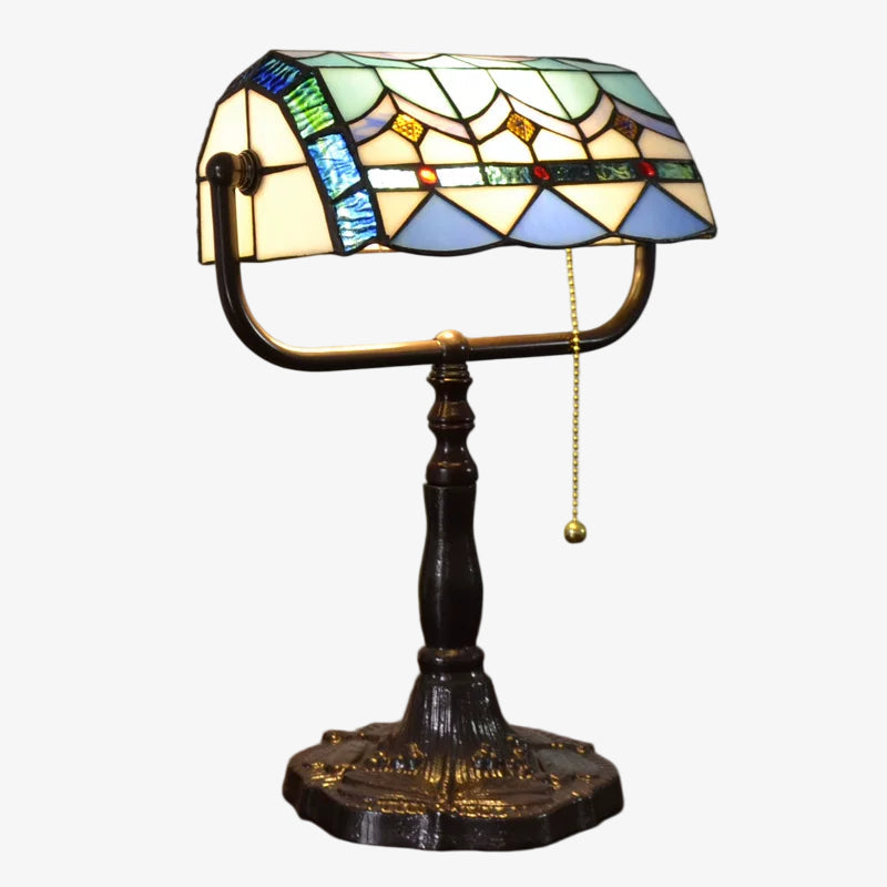 TF Tivanny Floral Stained Glass Desk Lamp - Vintage Table Light for Bedroom Study Living Room | Souliia