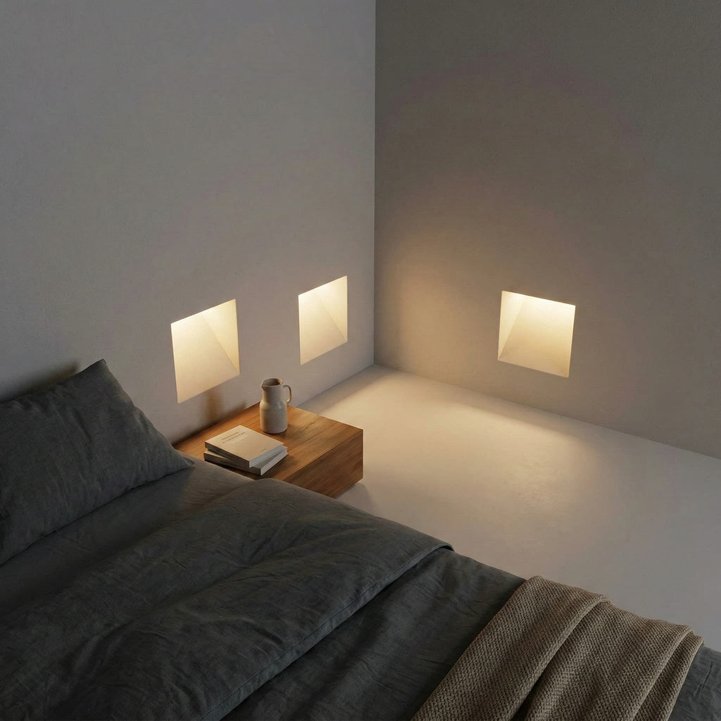 Stary LED Sensor Wandleuchte – Rahmenlose eingelassene Treppenlampe für Flur | Souliia