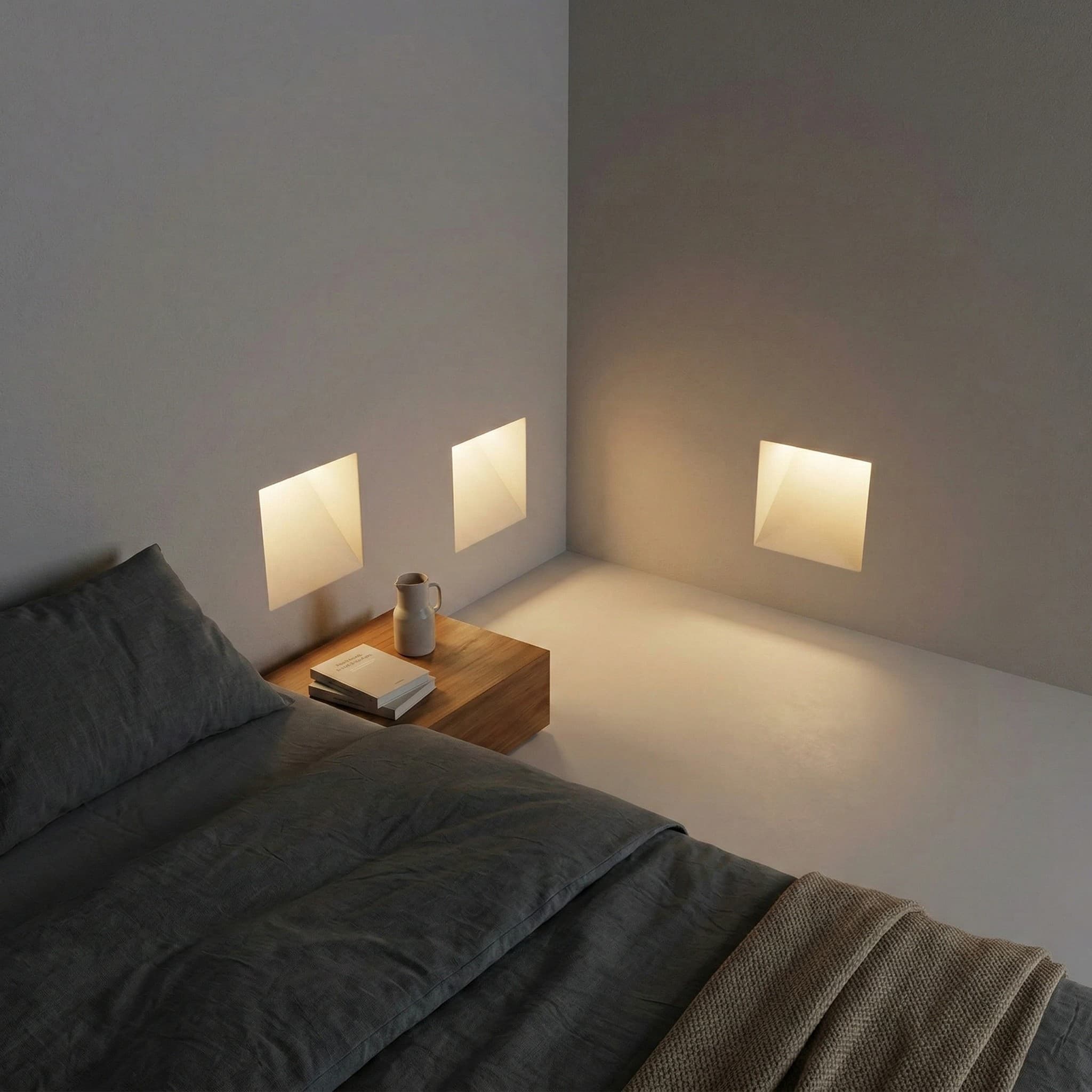 Stary LED Sensor Wandleuchte – Rahmenlose eingelassene Treppenlampe für Flur | Souliia