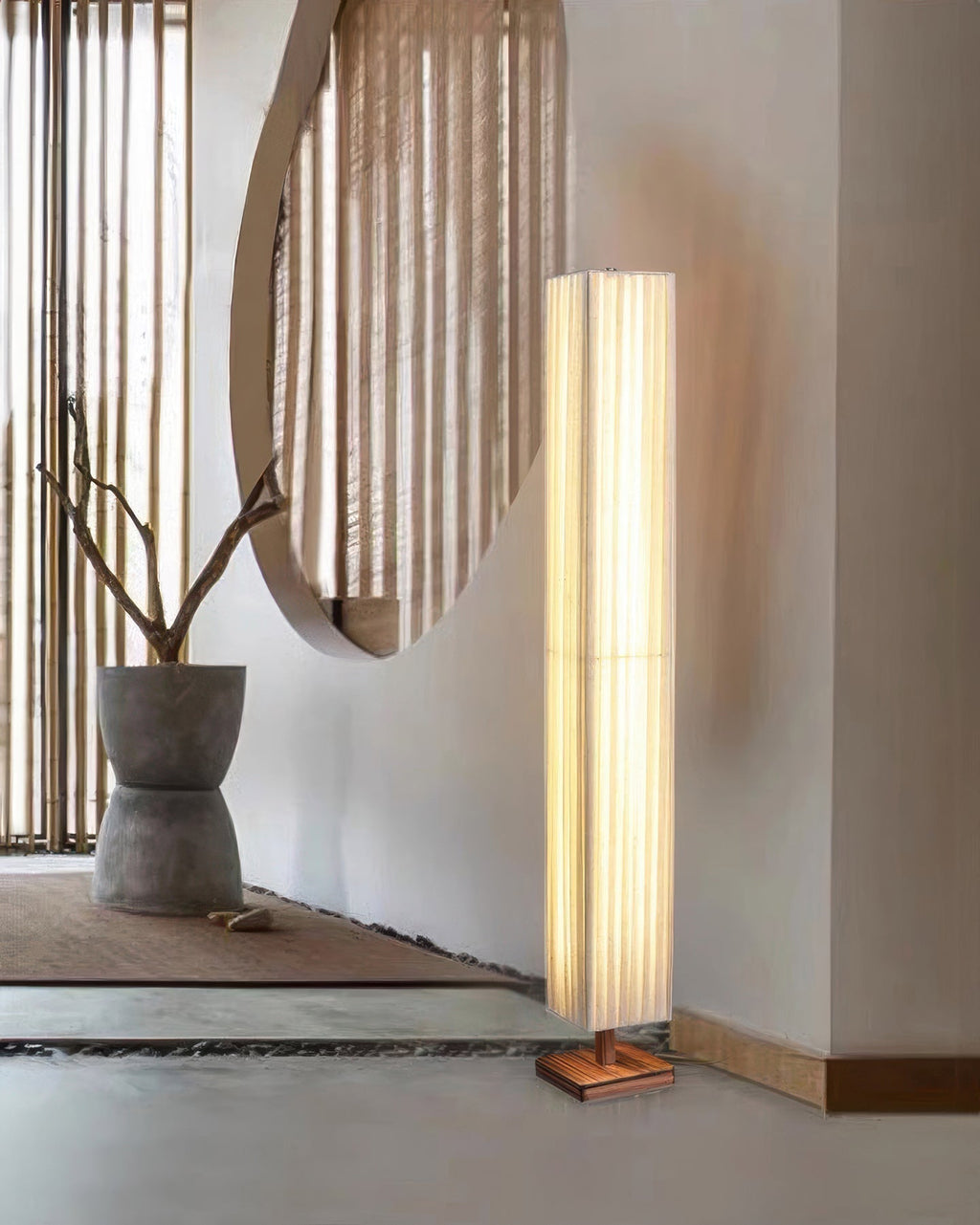 Sylara Floor Lamp — Wabi Sabi Oriental Minimalist Design