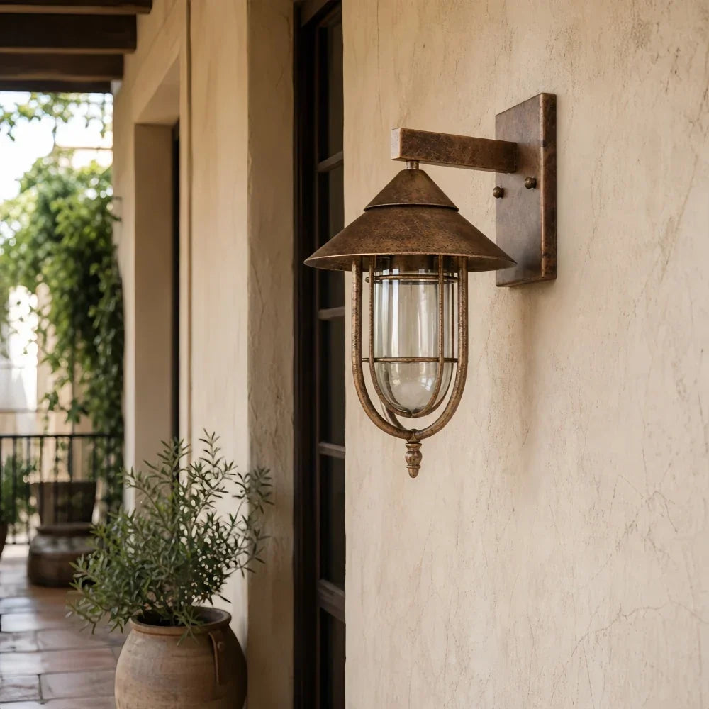 Patnox Outdoor Glass Wall Light | Souliia
