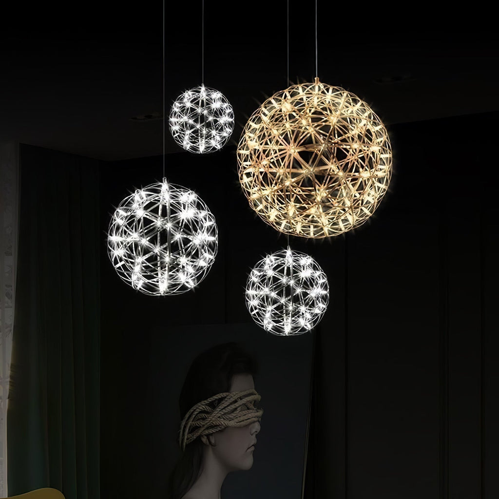 Silver Spark Ball Pendant Light | Souliia