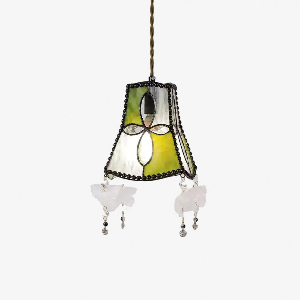 Muschel-Schmetterling Buntglas-Pendelleuchte | Souliia