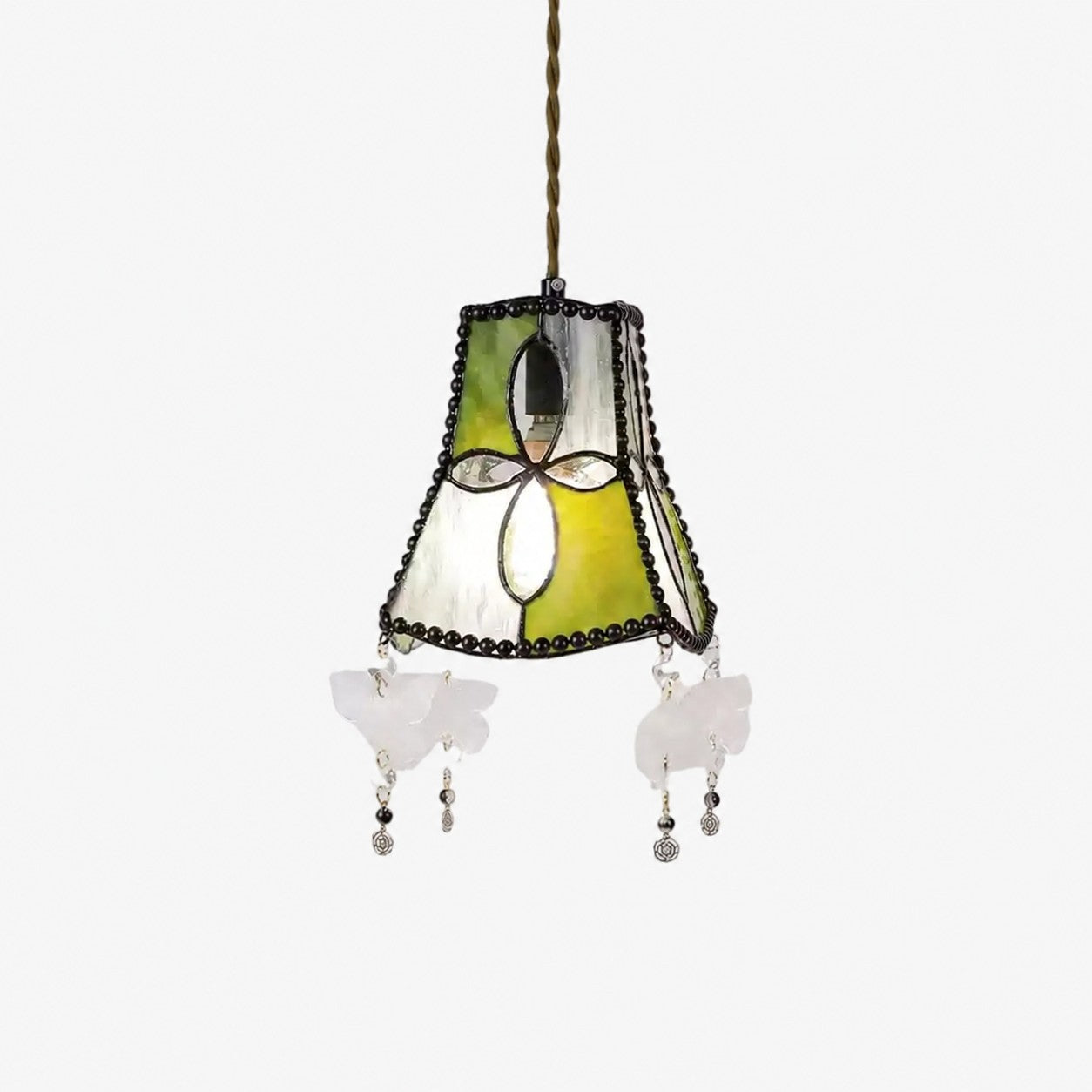 Muschel-Schmetterling Buntglas-Pendelleuchte | Souliia