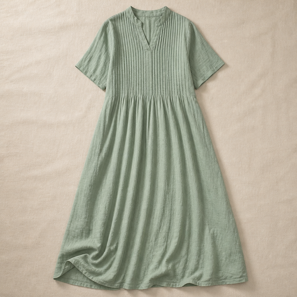 VexaLuxe Pleated Dress — Unleash Effortless Grace and All-Day Cool Confidence - Souliia