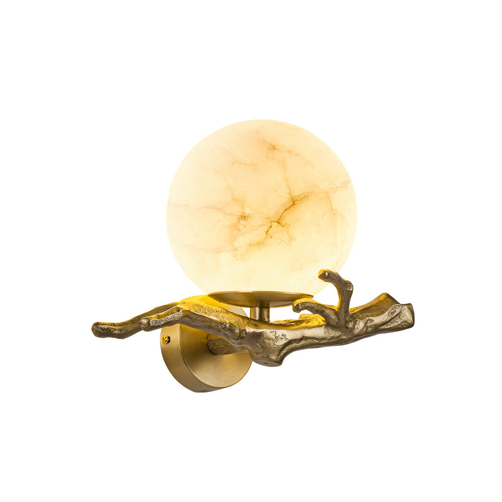 Retro Twigs Alabaster Wall Lamp | Souliia