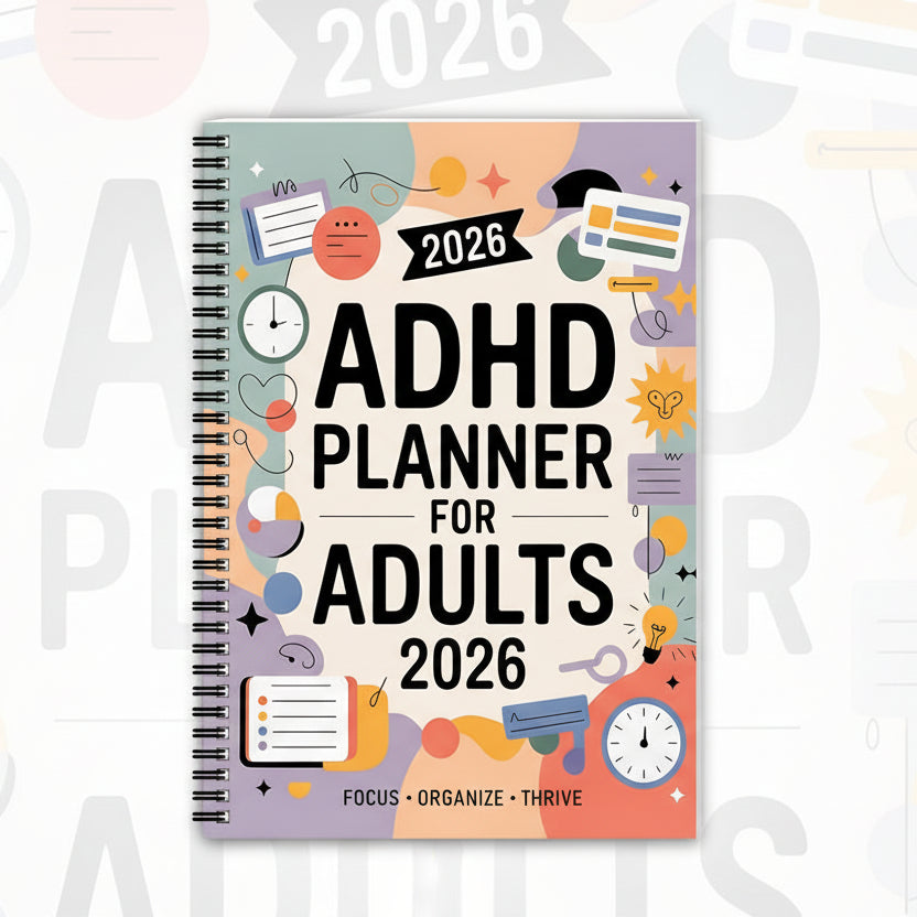 FocusVault 2026 ADHD Daily and Weekly Task Planner