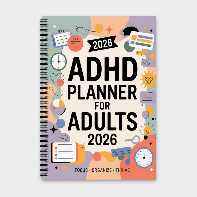 FocusVault 2026 ADHD Daily and Weekly Task Planner