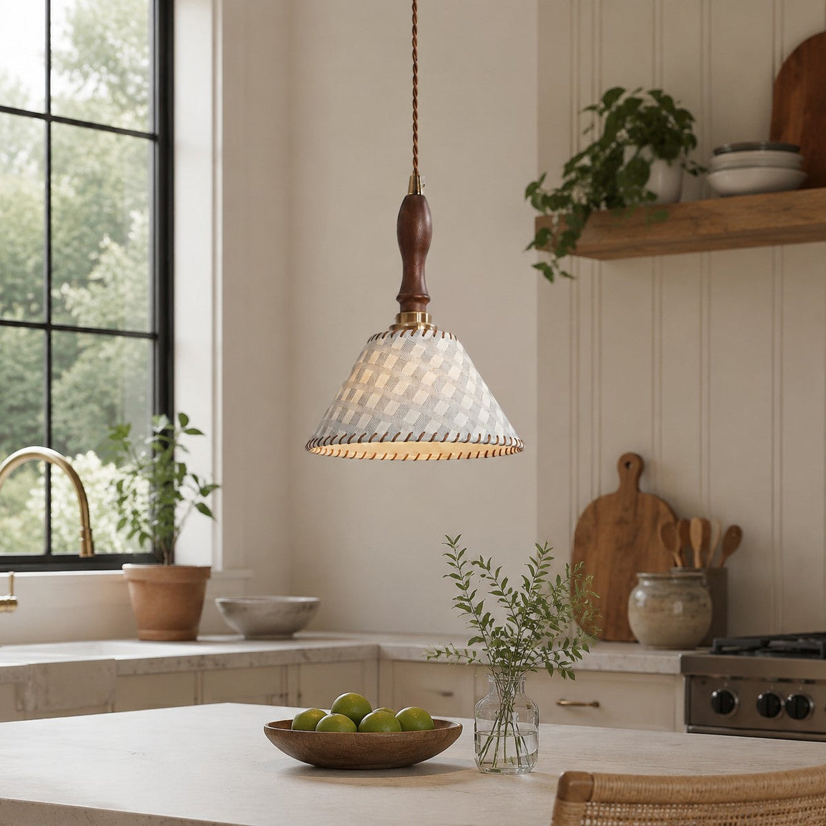 Wabi-sabi-pendellampe i stof | Souliia