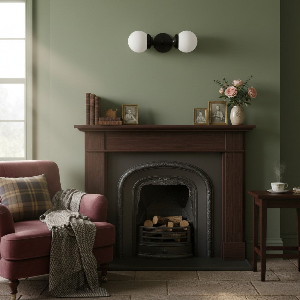 Lumio Globe moderne geometrische Wandleuchte – elegante Art-Deco-Waschtischleuchte für Gäste-WC oder Flur | Souliia