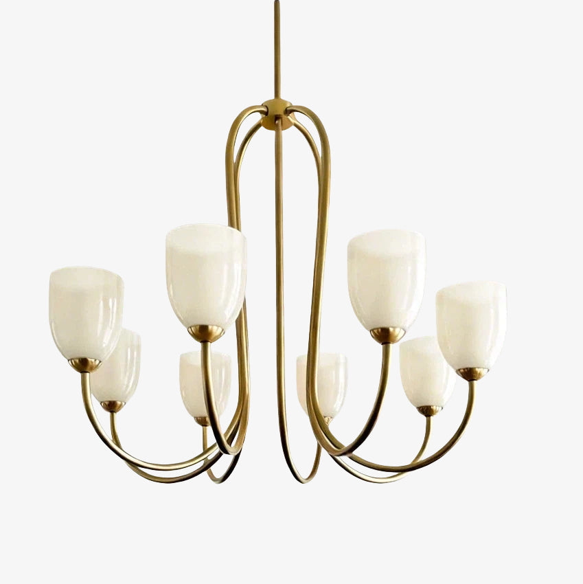 Shell Shade French Vintage Chandelier for Dining Room Lighting | Souliia