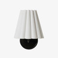 Ruffmeto Textured Pleated Fabric Modern Wall Light for Living Rooms | Souliia