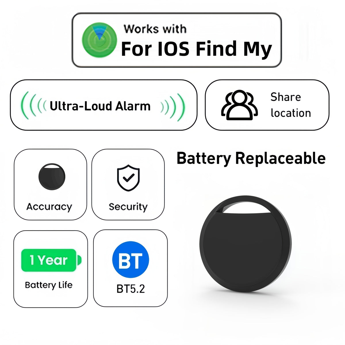 Set of 4 Smart Bluetooth Tracking Tags - Souliia