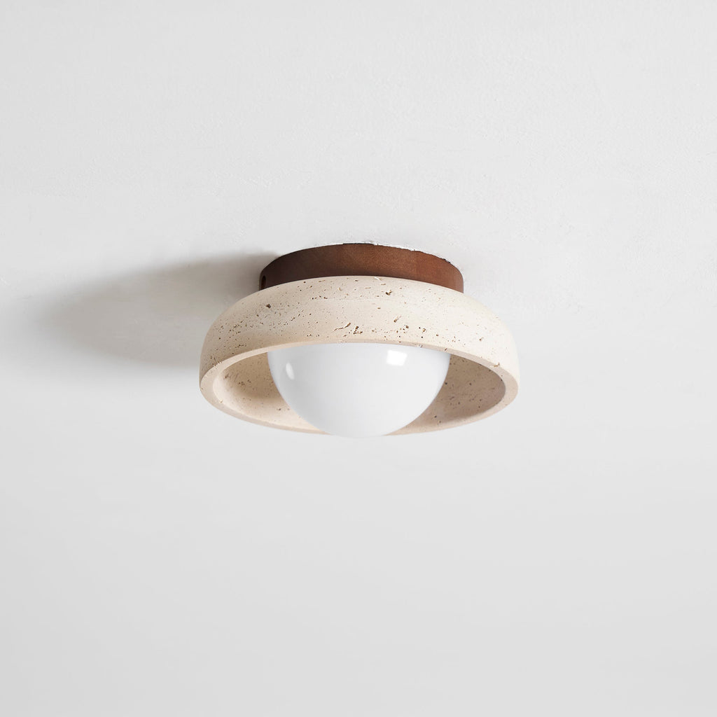 Lampada da soffitto Piedra in travertino | Souliia