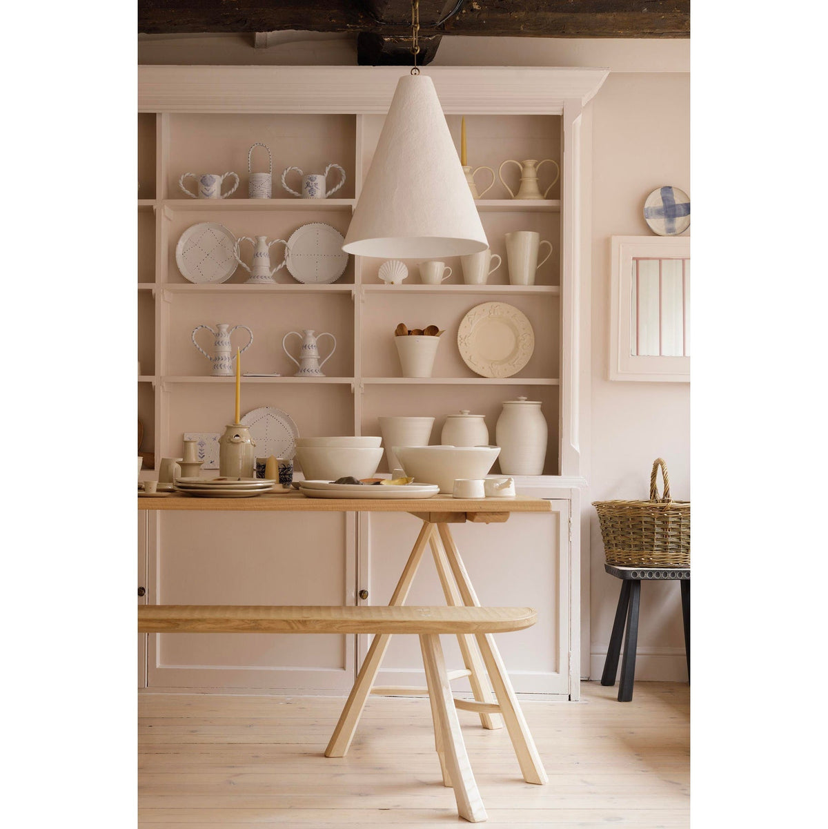 Lampada a sospensione in gesso bianco | Souliia