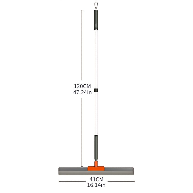 Aquamop All-Surface Scraper Broom — Streak-Free Water, Dust, and Debris Remover