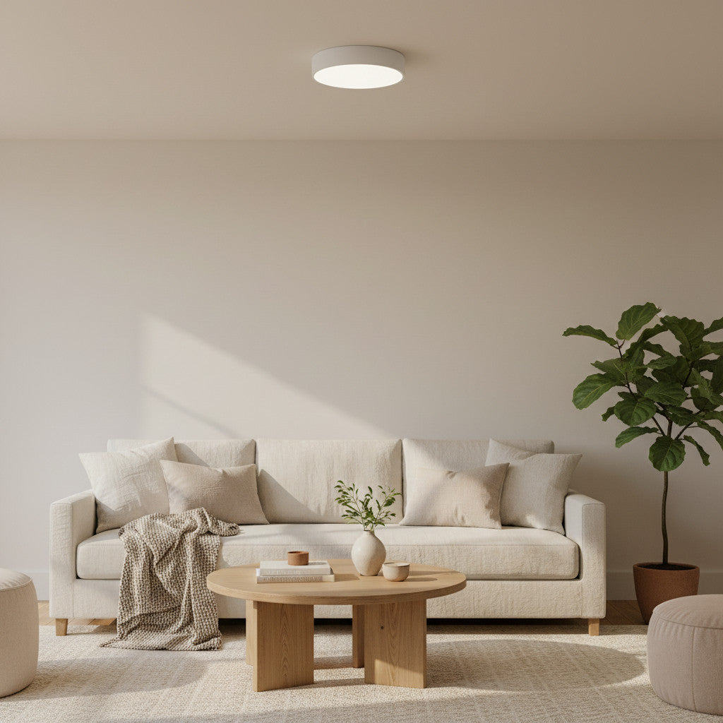 Rondi Minimalist Round LED Ceiling Light - Circular Iron Design for Living Room and Bedroom | Souliia