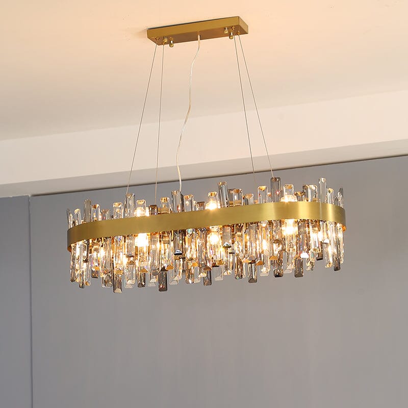 Liora Gold Plated Stainless Steel Crystal Pendant Chandelier